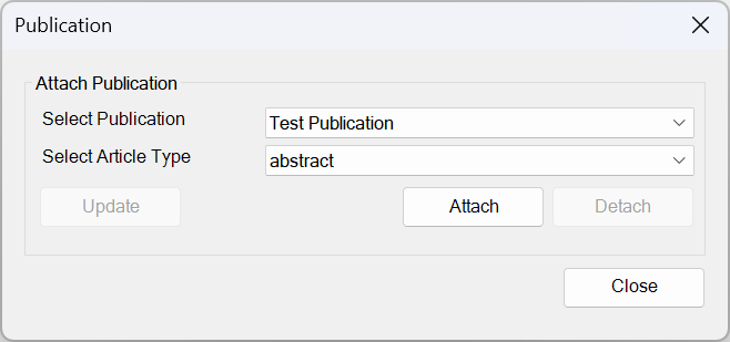Attach a single publication